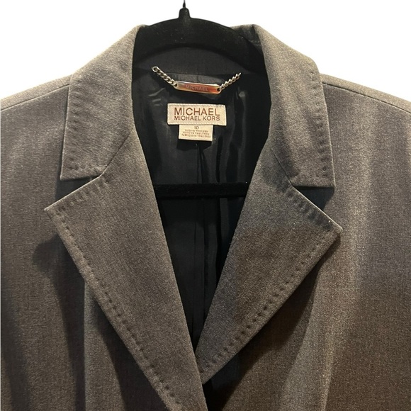 Michael Michael Kors Blazer Jacket Women 10 Black 2 Button Peak Lapel Office - Picture 4 of 6
